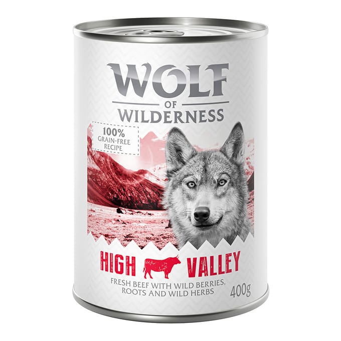 6x400g High Valley Rund Wolf of Wilderness Hondenvoer