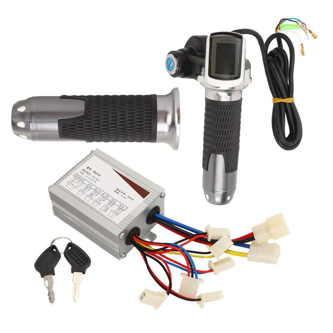 36V 500W Elektrische Fiets Controller Kit Elektrische Fiets Ombouwset met Elektrische Fiets Motor Controller Gashandvat black