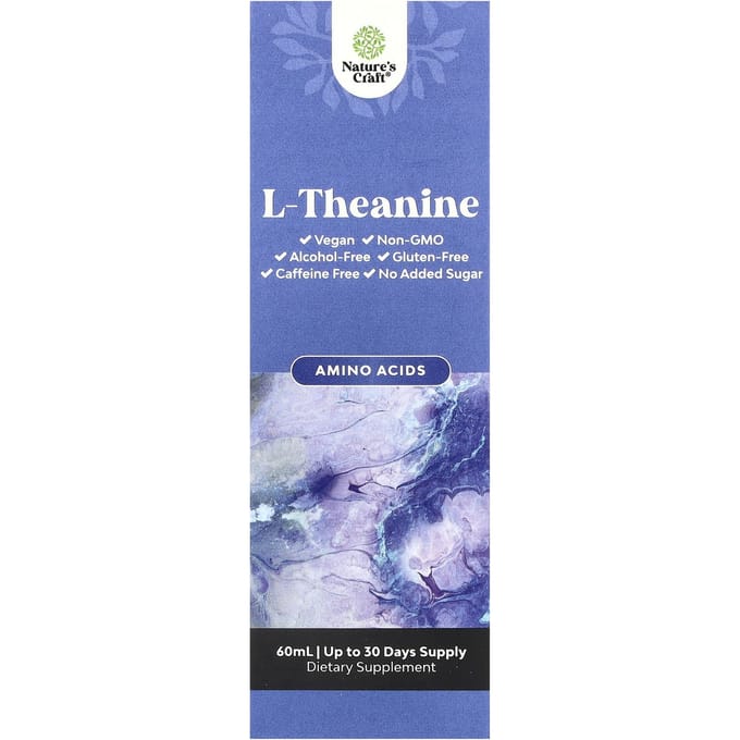 Nature's Craft, l-théanine, sans alcool, 60 ml