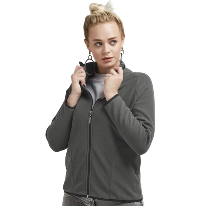 Signature Microfleece Tagless Fleecejack met rits voor dames/dames (Houtskool)