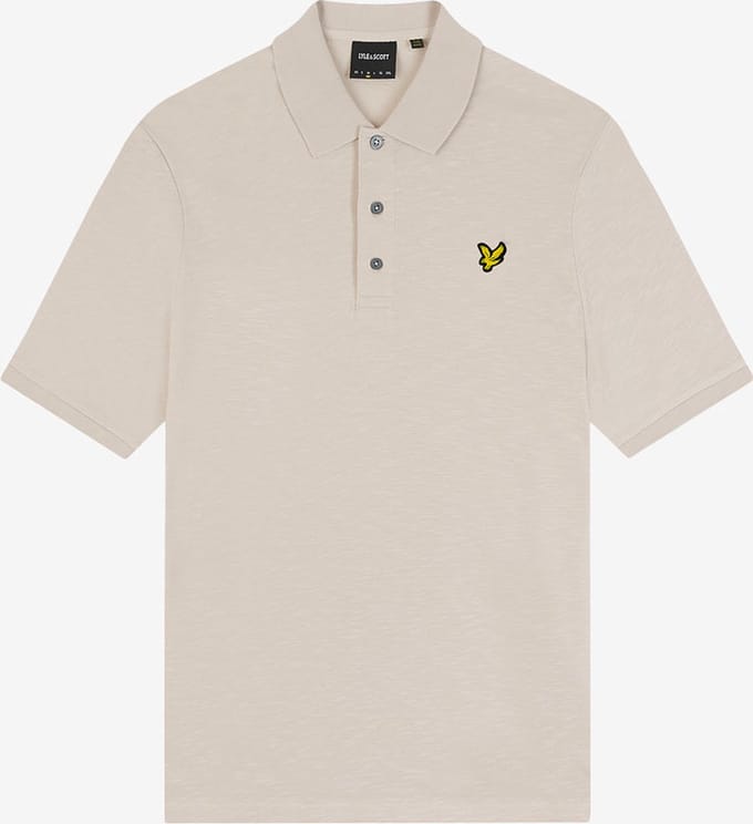 Lyle & Scott Heren Slub Polo Shirt in Beige