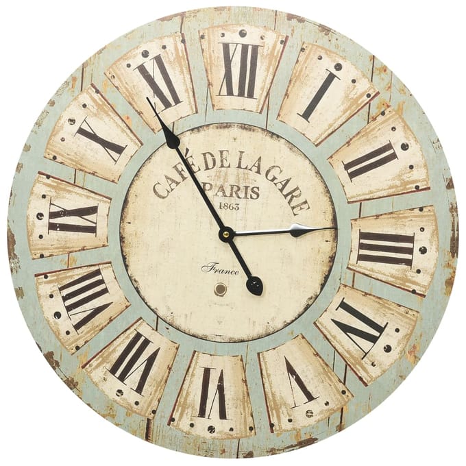 vidaXL - Wandklok - 60 - cm - MDF - meerkleurig