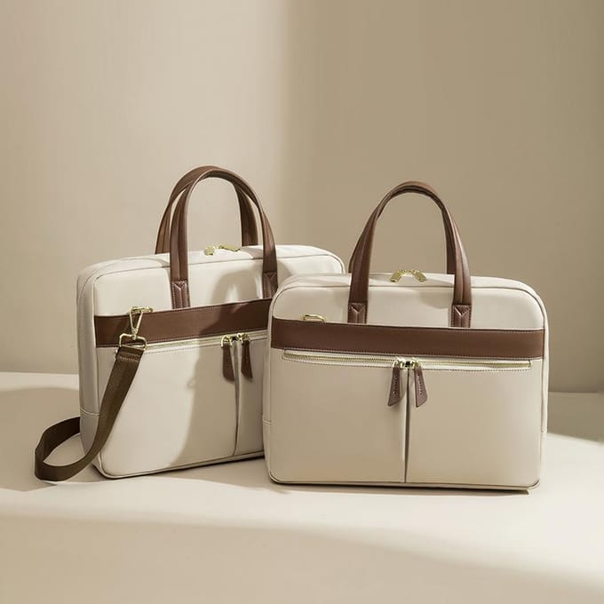 Dames Laptop Laptop Tas Binnentas Lichtgewicht Tote Bag beige