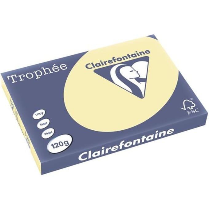 Clairefontaine Trophée Pastel A3 geel 120 g 250 vel