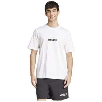 Adidas Sportswear Essentials Linear Single Jersey T-Shirt - Heren - Wit