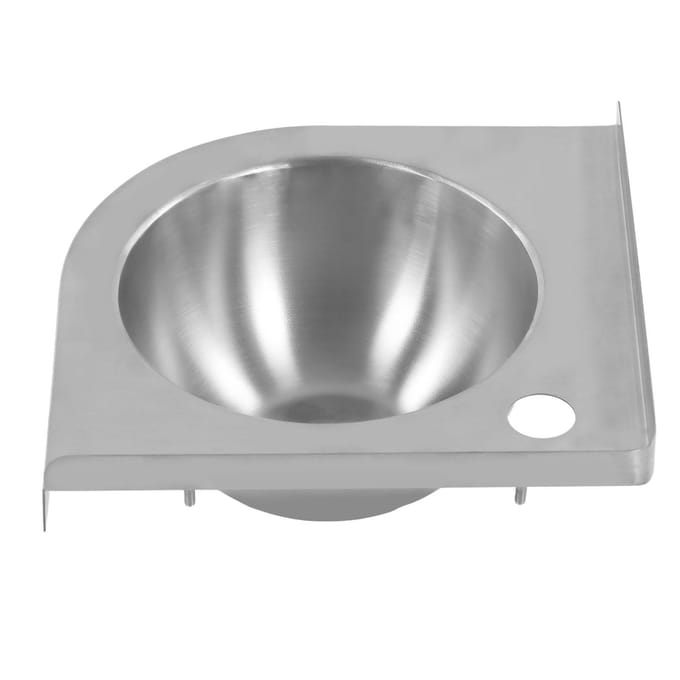 Hoek Driehoek Wastafel Geborstelde Afwerking Keuken Badkamer Handwasbak Wastafel voor Boot Caravan RV gray