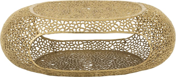 J-Line salontafel Ovaal - aluminum - goud - large