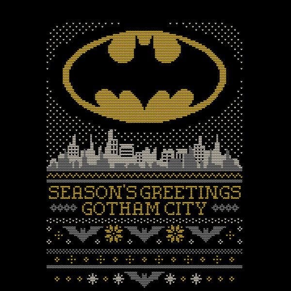 DC Seasons Greetings From Gotham Women's Christmas T-Shirt - Black - S