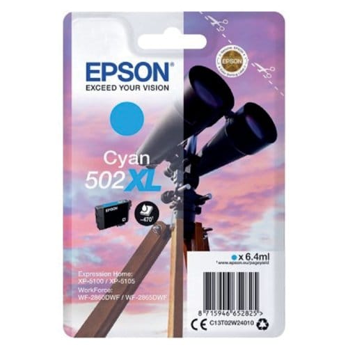 Epson Inktcartridge 502XL (C13T02W24010) Cyaan Hoge capaciteit