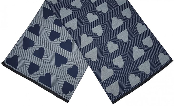 Cwi - Sjaal Hart - Dames - 180 X 63 Cm - Blauw