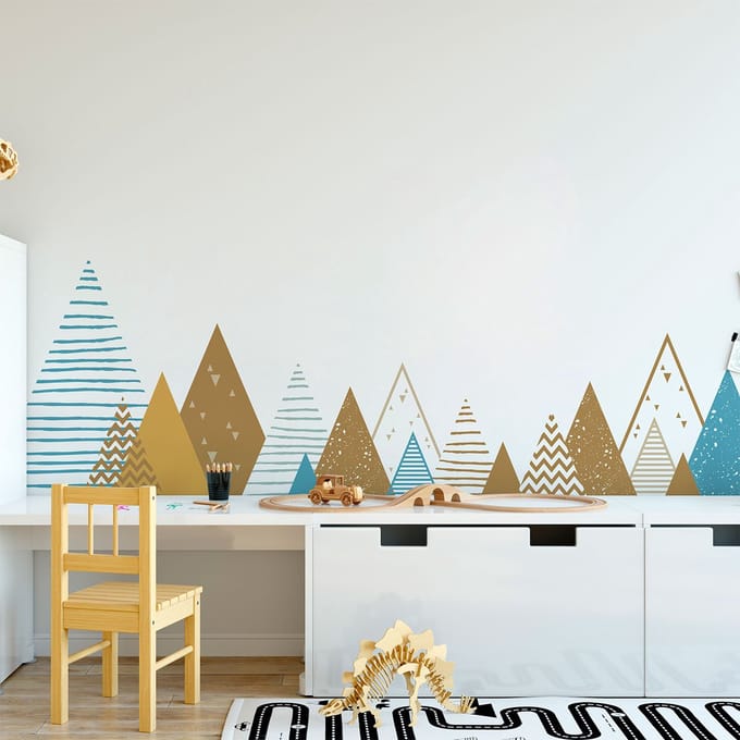 Kinderstickers van Scandinavische bergen, Ememirika, 80 x 135 cm