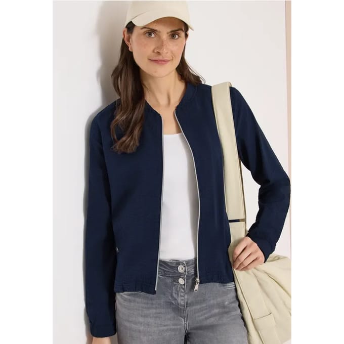 Blouson in seersucker kwaliteit met rits