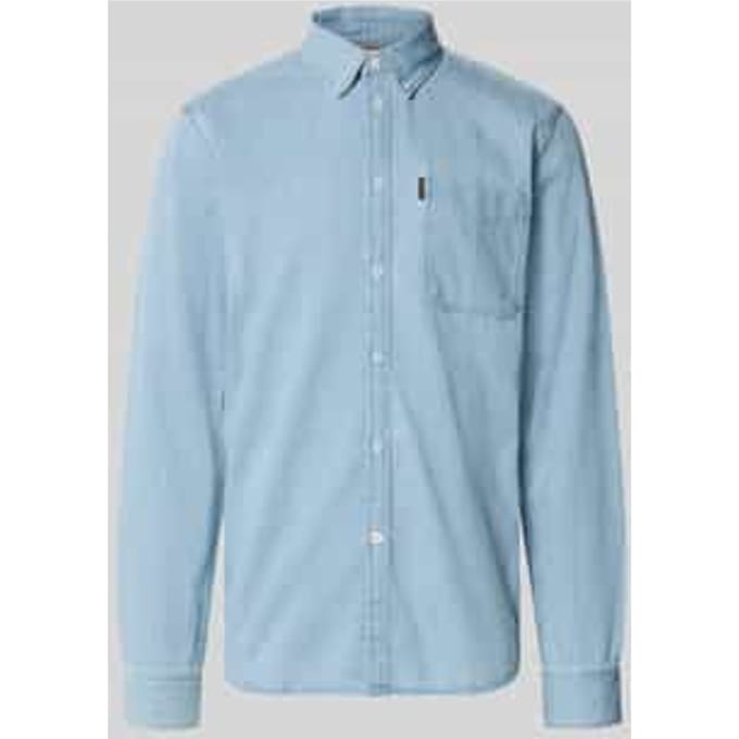 regular fit vrijetijdshemd met borstzak en labeldetail