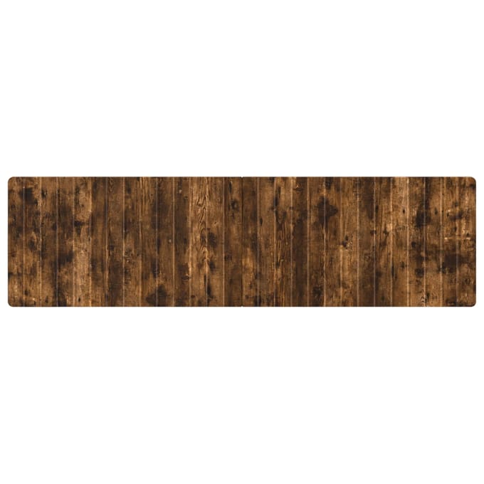 vidaXL - Wandgemonteerd - Hoofdbord - ZWOLLE - Gerookt - eiken - Bewerkt - hout