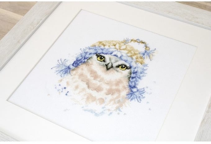 Borduurpakket UILTJE MET MUTS - THE OWL - LUCA-S