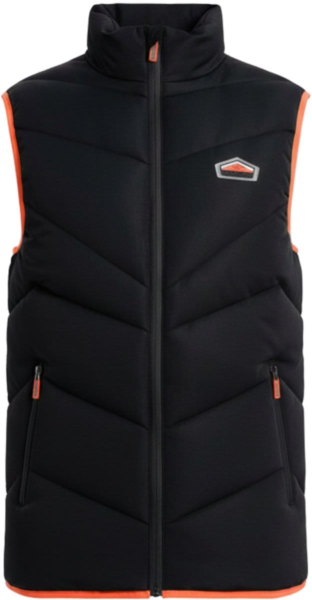 OMBRE Gilet - Regular Fit - Rits - Effen Zwart S/M