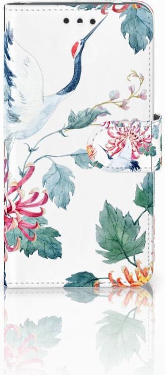 Nokia 2 Telefoonhoesje met Pasjes Bird Flowers