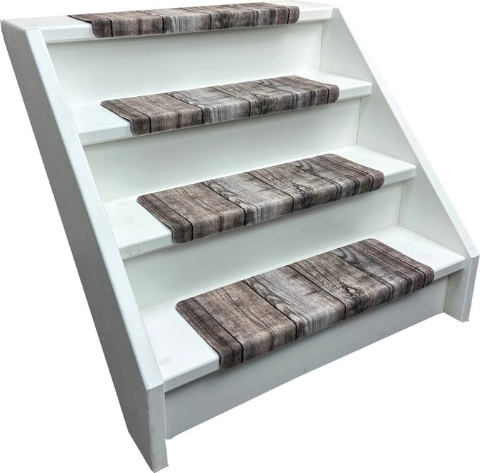 Trapmatten - 13 stuks - Elite Design - Barnwood -65x21x3,5cm - Rechthoekig - zelfklevend