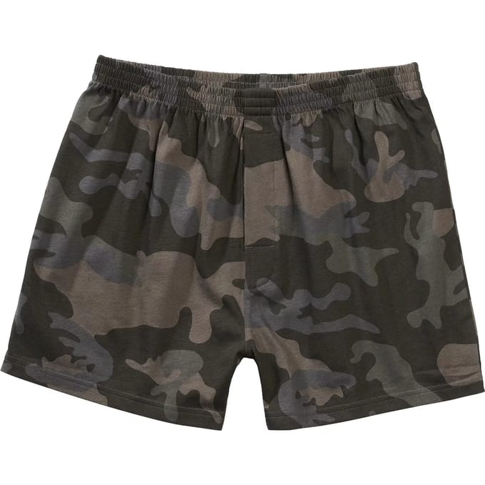 Brandit - Darkcamo Boxershorts - S - Zwart/Bruin