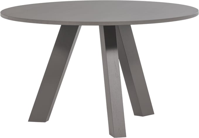 WOOOD Rhonda Eettafel Ø129 CM - Eiken - Warmgrijs- 75x129x129