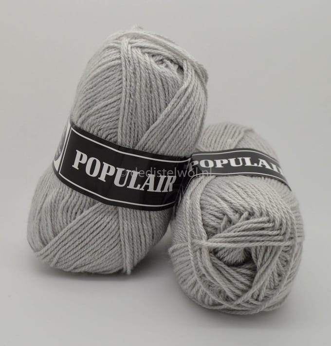 Beijer BV Populair acryl garen - licht grijs (88) - 20 bollen