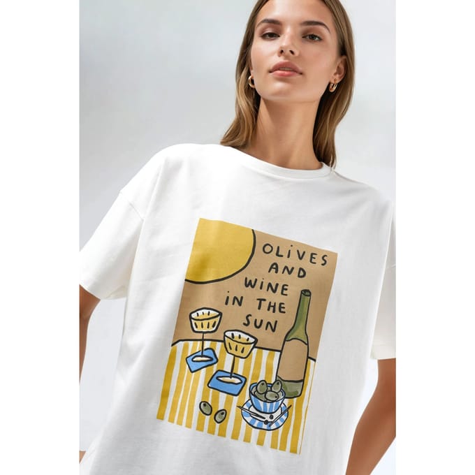 Geprinte Oversized T-shirt
