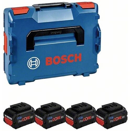 Bosch Professional Gereedschapsaccu Accuset - BITURBO - 4 x ProCORE18V 5.5 Ah - in L-BOXX