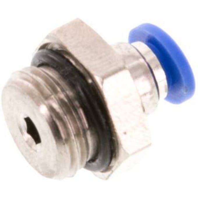 4mm x G1/4'' Messing/PA 66 Insteekfitting buitendraad NBR [5 Stuks]