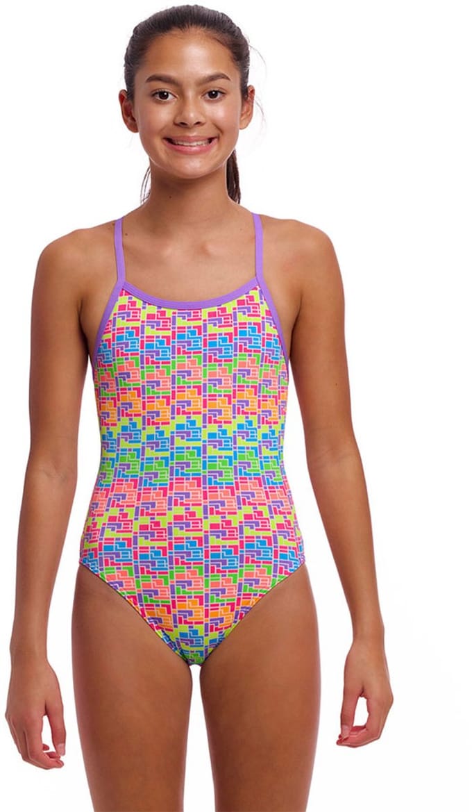 Funkita Single Strap Zwemkleding Veelkleurig 10 Years Meisje