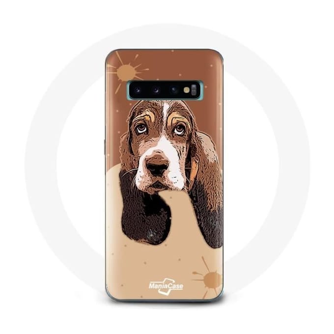 Coque pour Samsung Galaxy S10 Edge Basset Hound chien visage