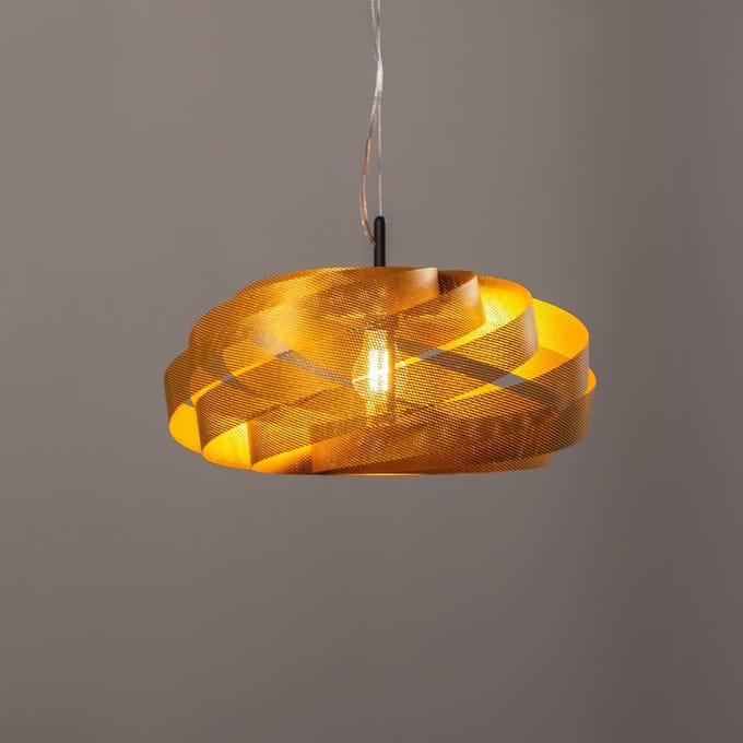 Euluna Vento hanglamp, goudkleurig, Ø 50 cm