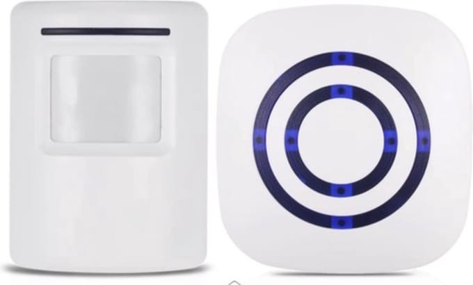 Toegangsmelder Winkel - Entreemelder Toegangsmelder -Winkelsensor Beweging- Draadloze bel - Deurbel Infrarood- Motion Sensor-Bewegings Sensor