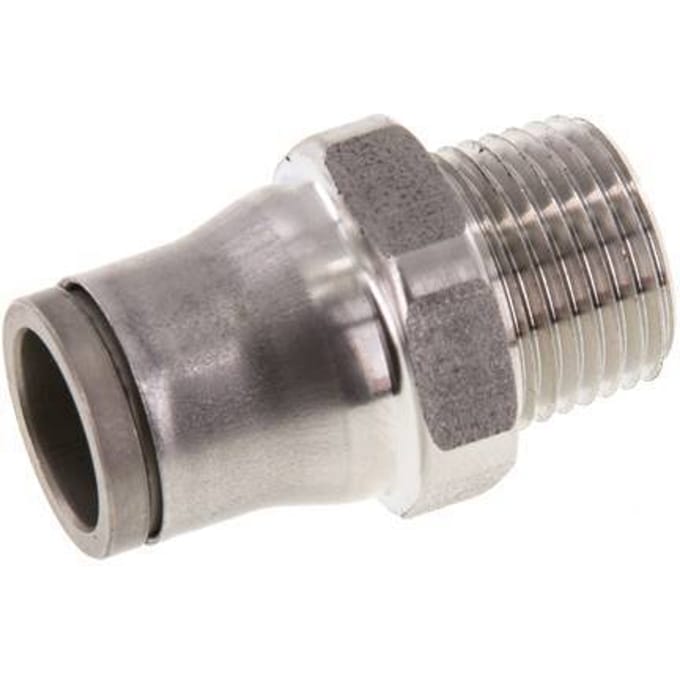 12mm x 3/8'' NPT RVS Insteekfitting Buitendraad FKM