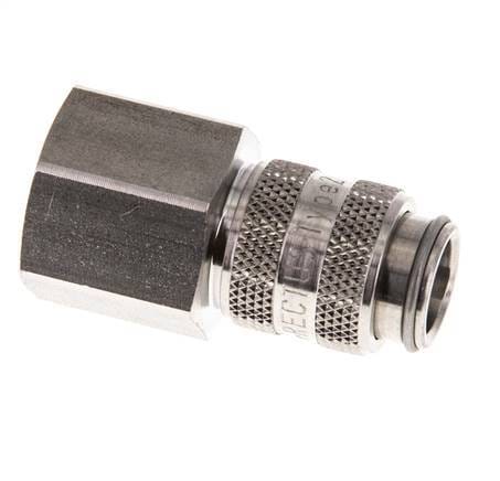 RVS 306L DN 5 Luchtkoppeling Snelkoppeling G 3/8 inch Binnendraad Double Shut-Off - CLS5-F-SSL-SV-P-038