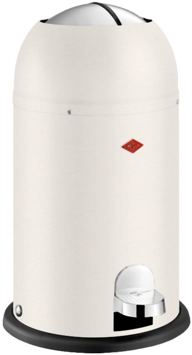 WESCO Kickmaster Junior Prullenbak | Pedaalemmer | 12 Liter | Metaal - Wit | Afvalemmer