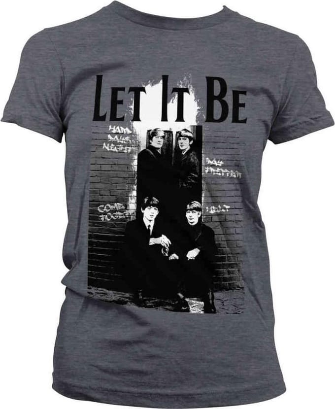 The Beatles Dames Tshirt -S- Let It Be Grijs