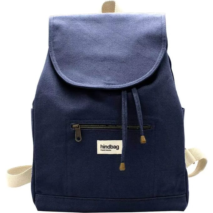 Hindbag rugtas Eliot - Marine - Biologisch GOTS katoen