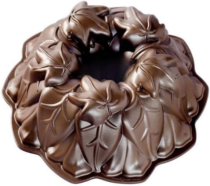 Herfstbladeren Bakvorm - Aluminium, 26.7 x 26.7 x 9.5 cm