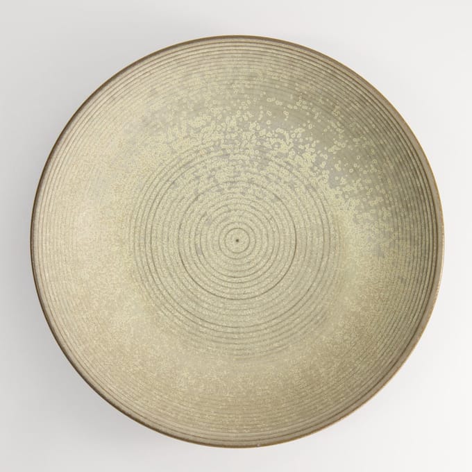 Tokyo Design Studio - Gold Sand Schaal - Grijs/Goud - 26 x 5 cm - Ondiepe Schaal