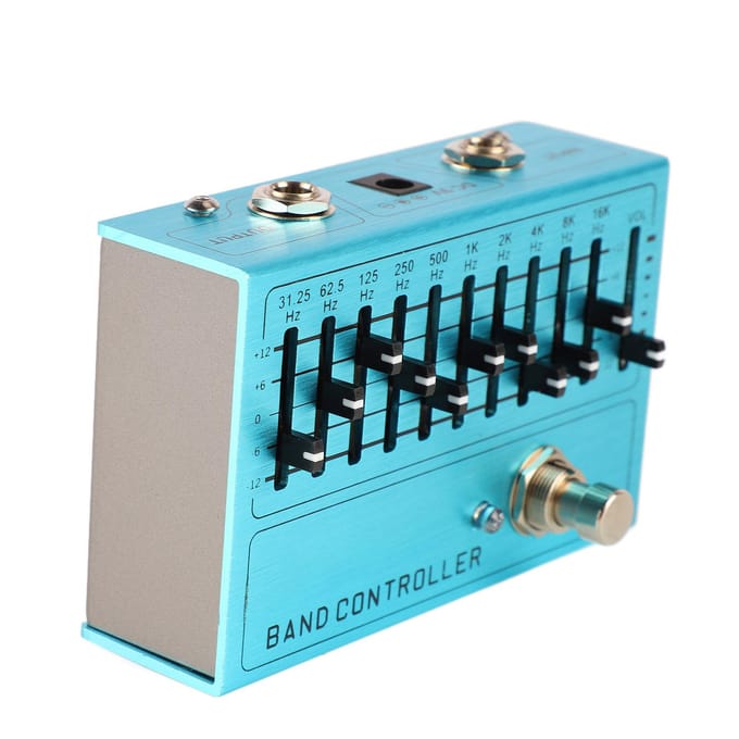 Instrument Band Controller Gitaar Toon Voorversterker 10 Bands EQ Onafhankelijk Uitgangsvolume blue