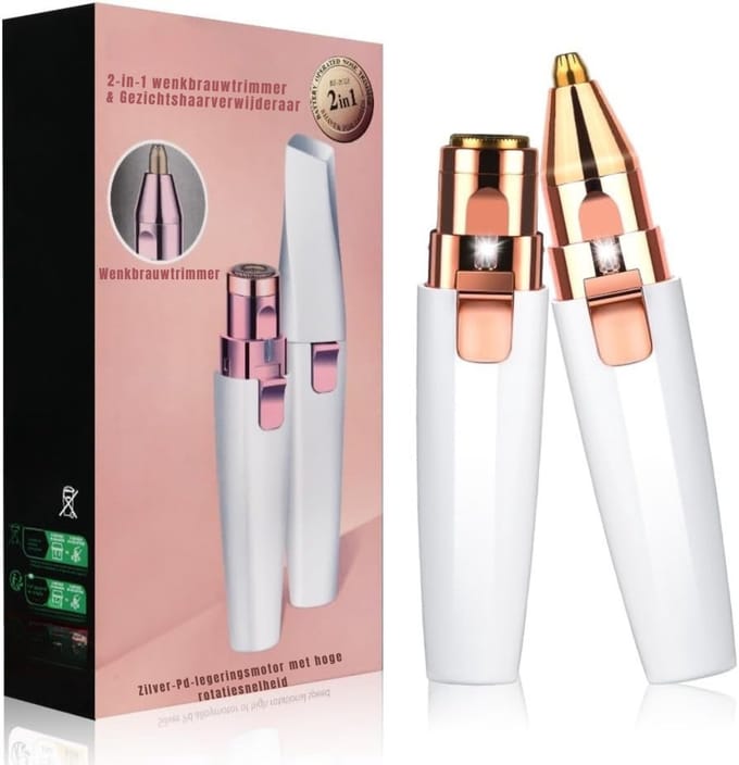 Core® Neustrimmer Vrouwen - Neustrimmer - Roze/Wit - 10cm x 10cm x 5cm