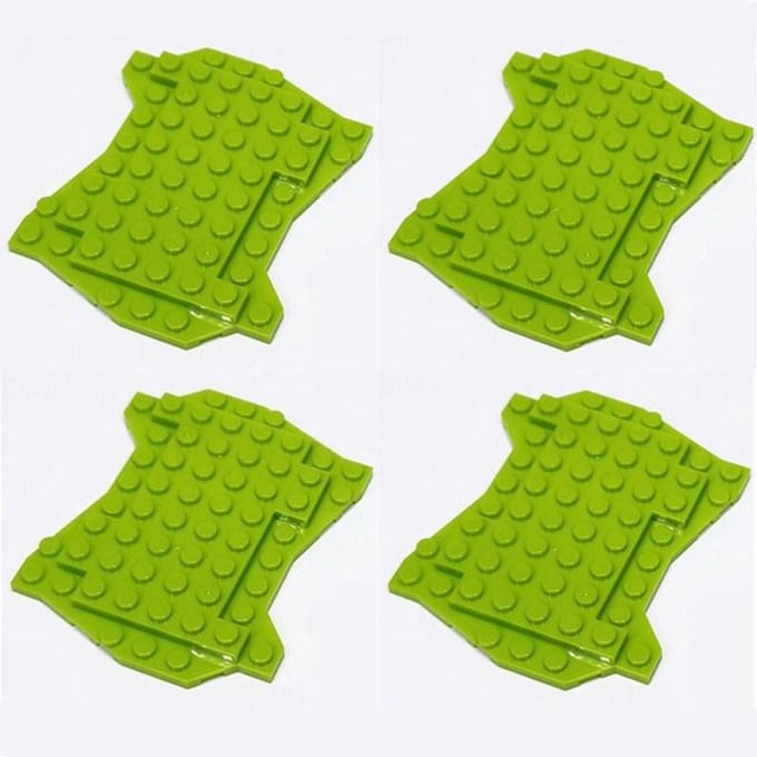 4 pièces Plaque de Base Spéciale Irrégulière DO-IT-YOURSELF Assemblage Briques de Construction Planter des Arbres Forêt Jardin Figurines Pièces Jouets Idéal Pour Enfants green