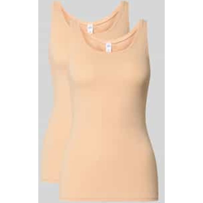 Slim fit tanktop van katoenmix