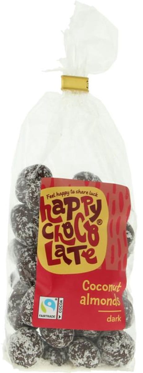 Happy Chocolate Puurchocolade Amandelen met Kokos 175GR