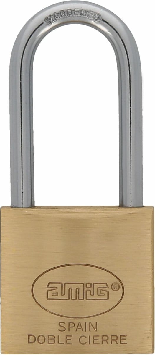 Amig Hangslot met 2 sleutels - 30 mm - messing - kofferslot