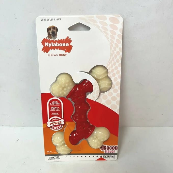 Hondenspeelgoed Nylabone Extreme Chew - Double Bone Bacon M