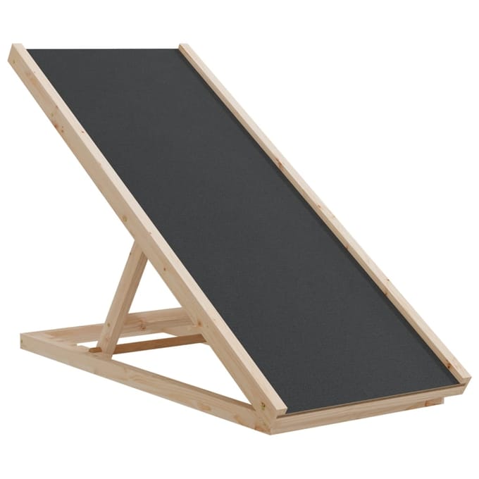vidaXL - Hondenloopplank - 100x40 - cm - massief - vurenhout - grijs