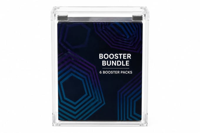 DrPhone BoosterGuard Acryl Display Case – Magnetische Booster Bundle Beschermbox – Voor 6-Booster Pack – Stofdicht – Transparant