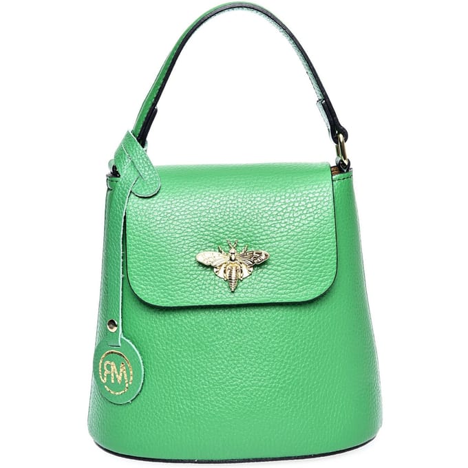 Roberta M Groen Rundleer Tas