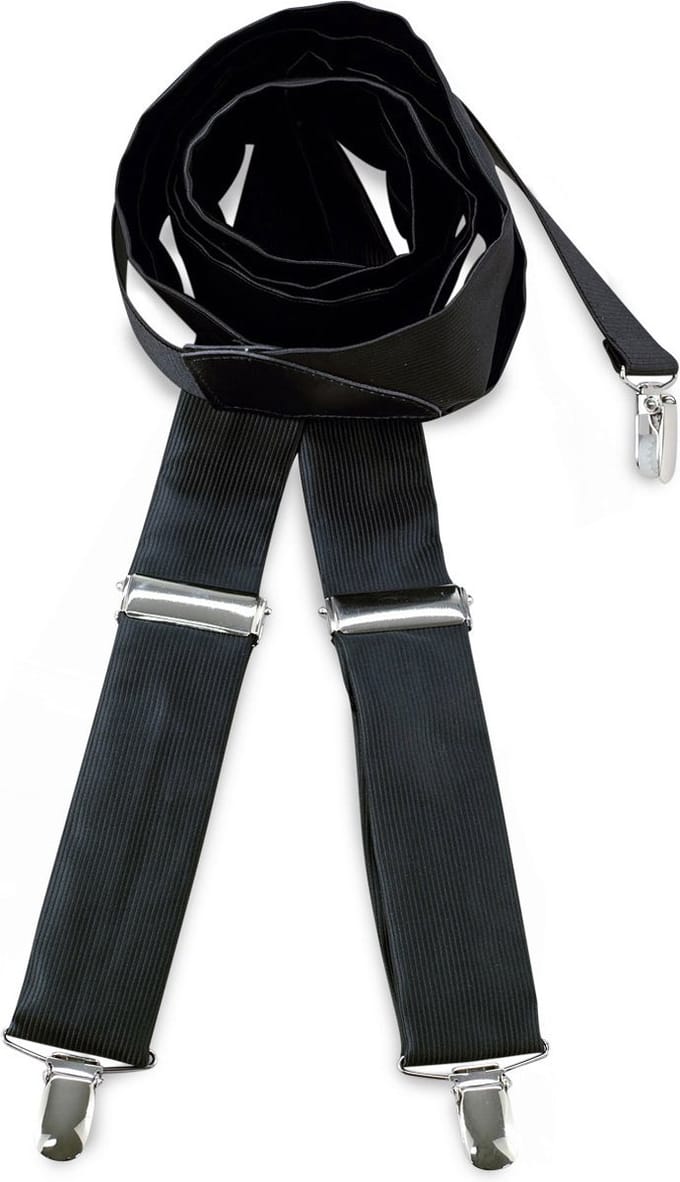 JB Collection - Bretels - bretels polyester stof zwart repp - zwart